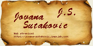 Jovana Šutaković vizit kartica